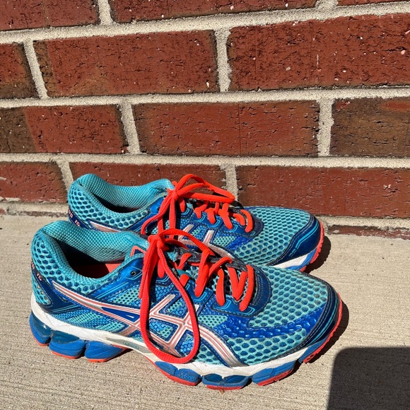 Asics Gel Cumulus 15 Women's Size US 6.5 Shoes Blue Pink Turquoise - Picture 4 of 8